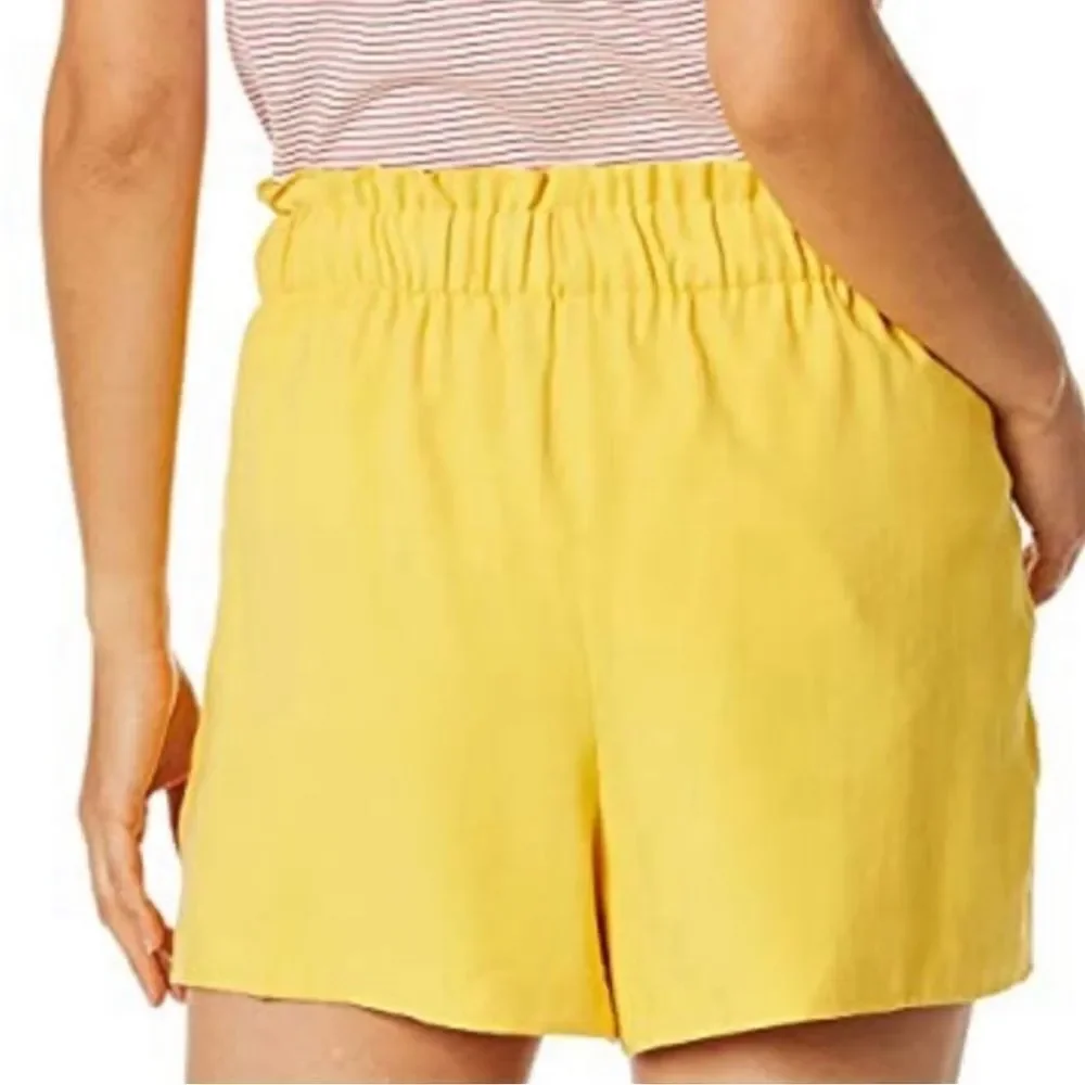 BCBGeneration Tie-Front Shorts Yellow- Size XS